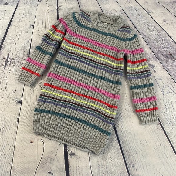 Gymboree Girls Striped Long Sleeve Sweater Dress - Picture 2 of 9
